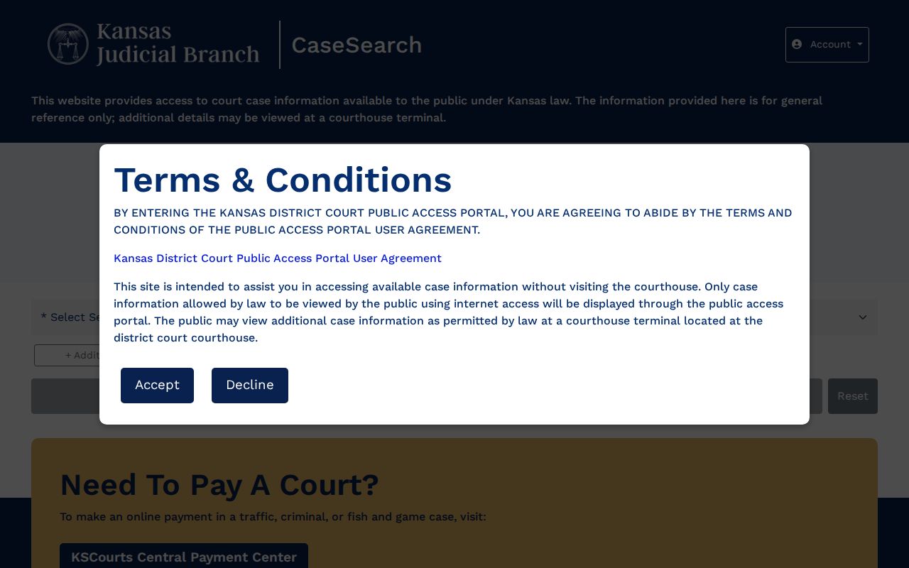 Kansas court search for Jackson County release orders
